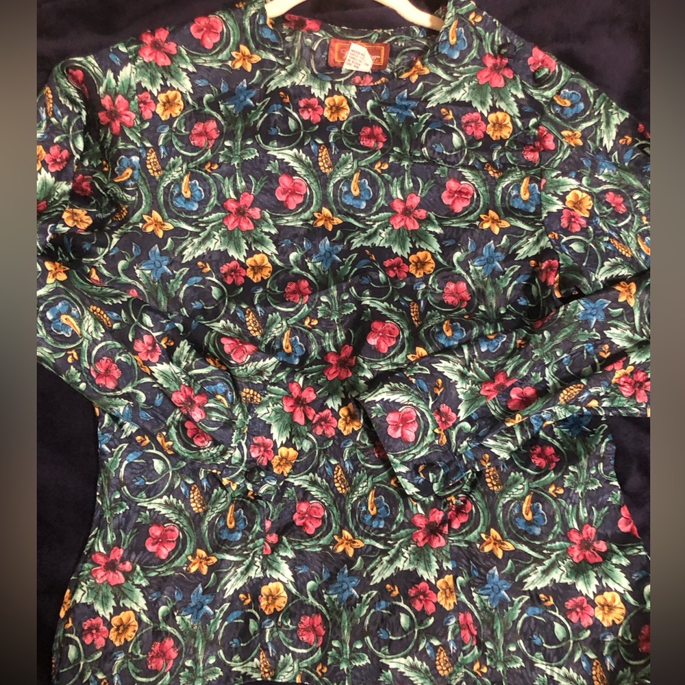 Vibrant Floral Women's Blouse